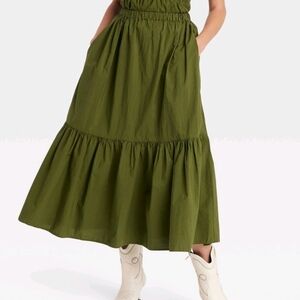 Women's skirt, green, size M